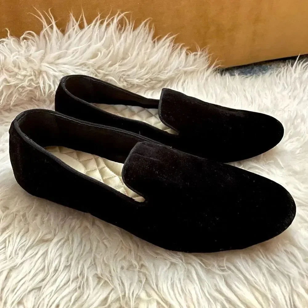 Birdies Black Velvet Loafers Women’s 11